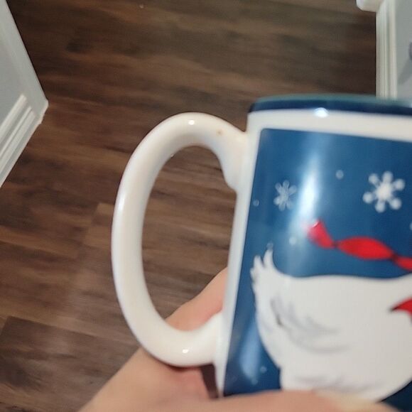 Vintage Christmas Geese Sleigh Gift Mug Cup Potpourri Press 1987 Cottage Grandma - Picture 7 of 12